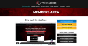 YT influencer members area